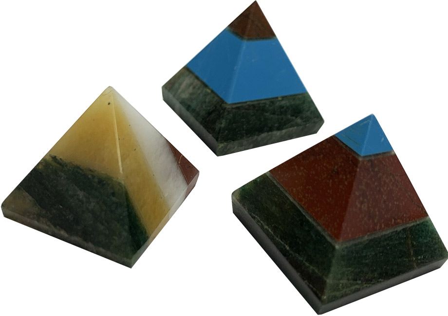 Piramide di agata multicolore 2,5 cm