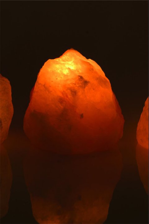 Portacandele in cristallo di sale naturale L 2-3 kg