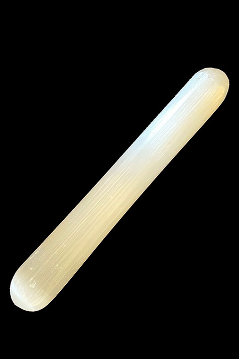 Bacchetta per massaggio in selenite 14 cm 100 g
