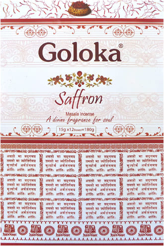 Premium goloka zafferano masala 15g di incenso