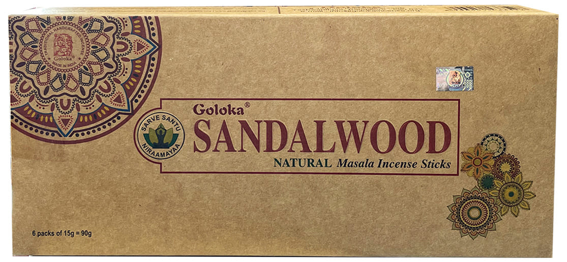 Goloka incenso Sandalo Naturale Masala 6x15g