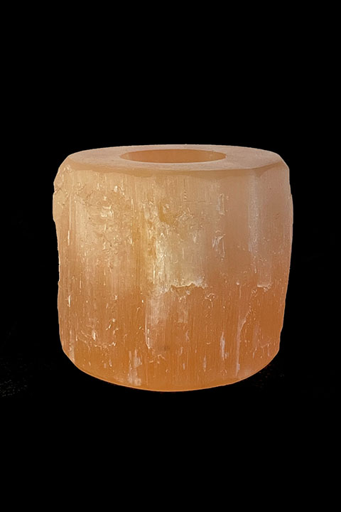 Portacandele in selenite rossa 8-9 cm 1 kg