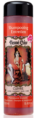Confezione da 3 shampoo di mantenimento Henna Color rame 250ml