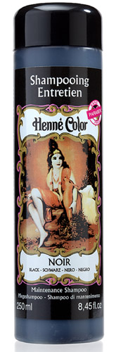 Confezione da 3 shampoo di manutenzione Henna Color nero da 250 ml