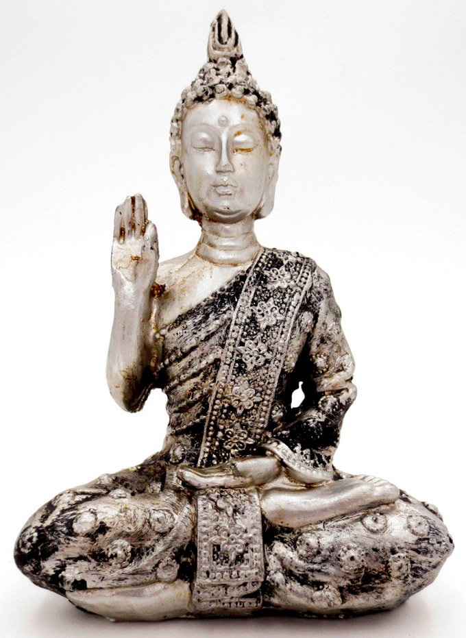 Buddha Meditazione Vitarka argento 11cm