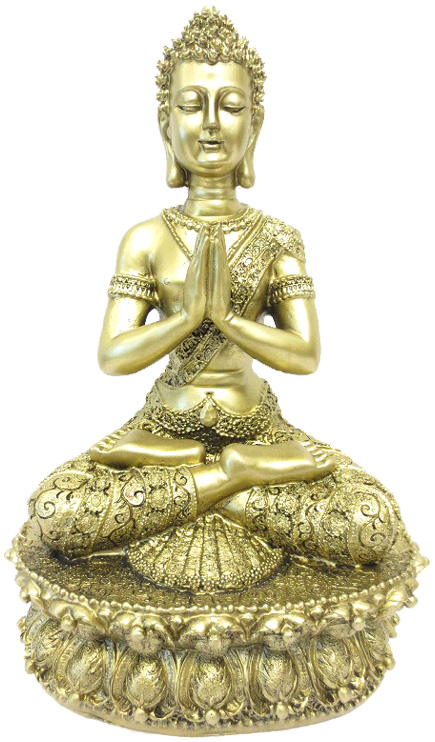 Meditazione del Buddha tibetano su oro di loto 35 cm