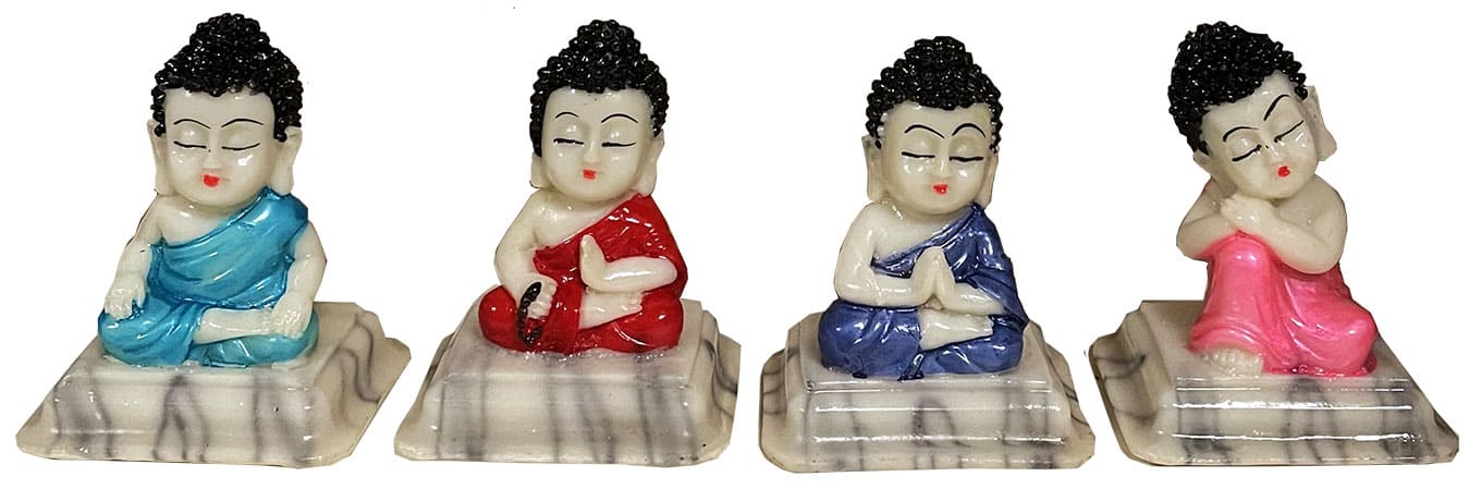 Set di 4 Buddha 7.50cm