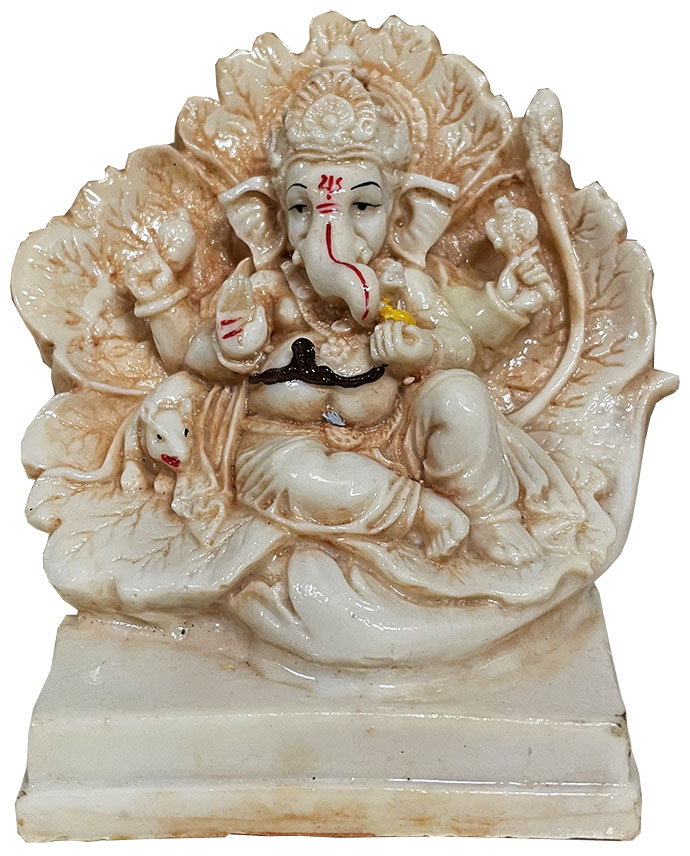Ganesha resina Beige 13cm