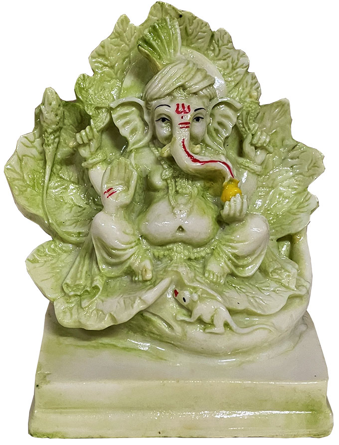 Ganesha resina Verde 13cm