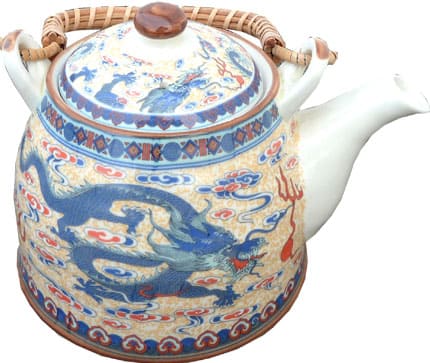 Teiera drago in porcellana blu