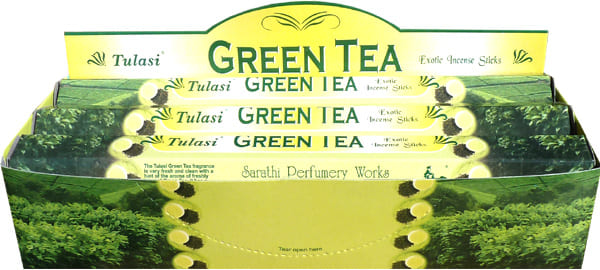 Incenso tulasi sarathi té verde esagone 20g