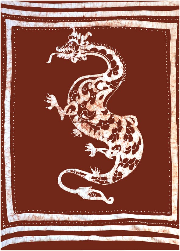 Batik marrone drago