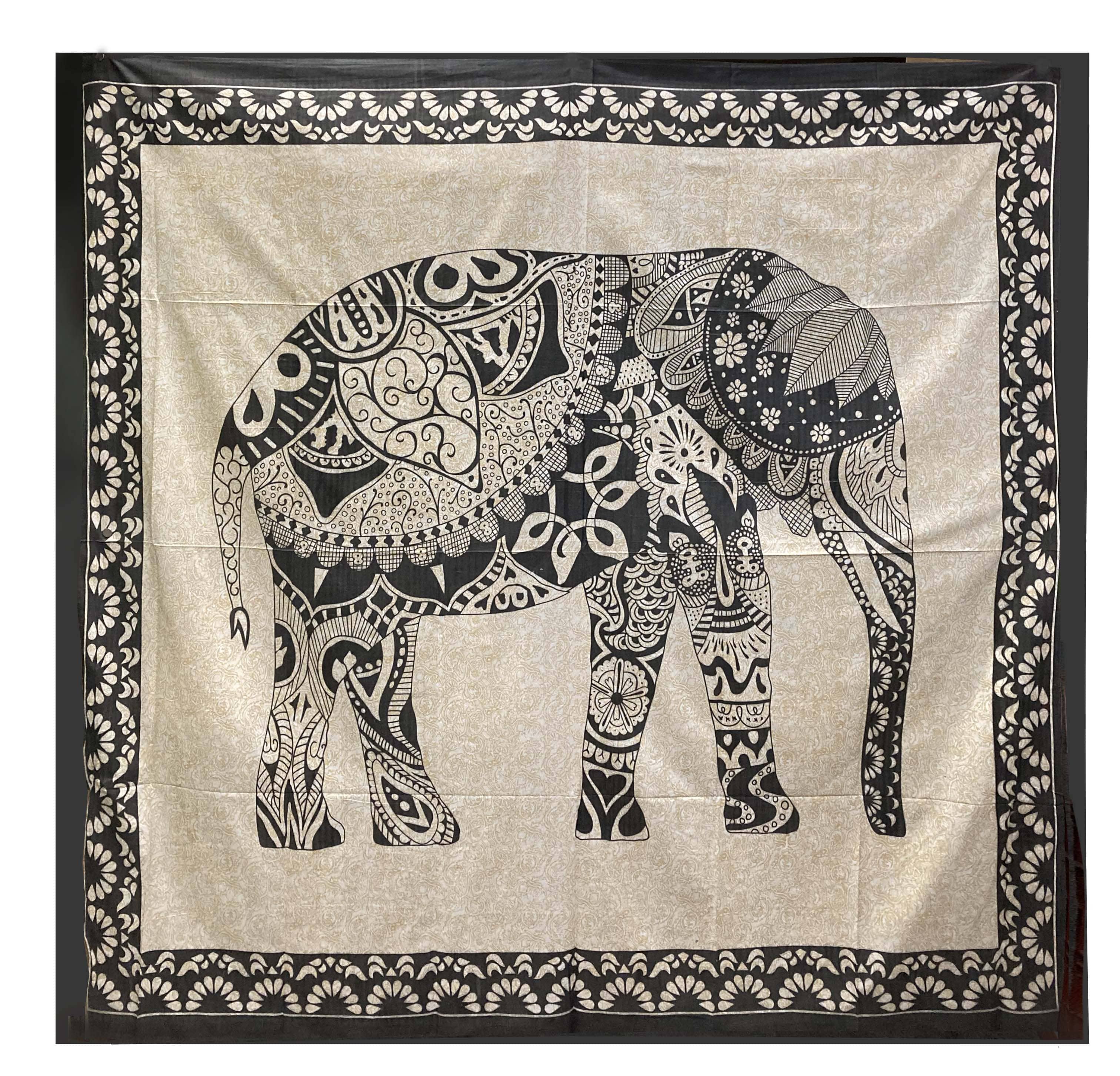 Attaccatura di Parete Elefante  Bianco & Nero