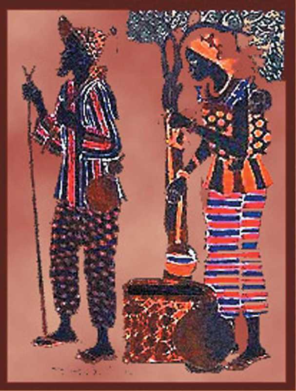 Mini coppia africana appesa © Bleu Clair