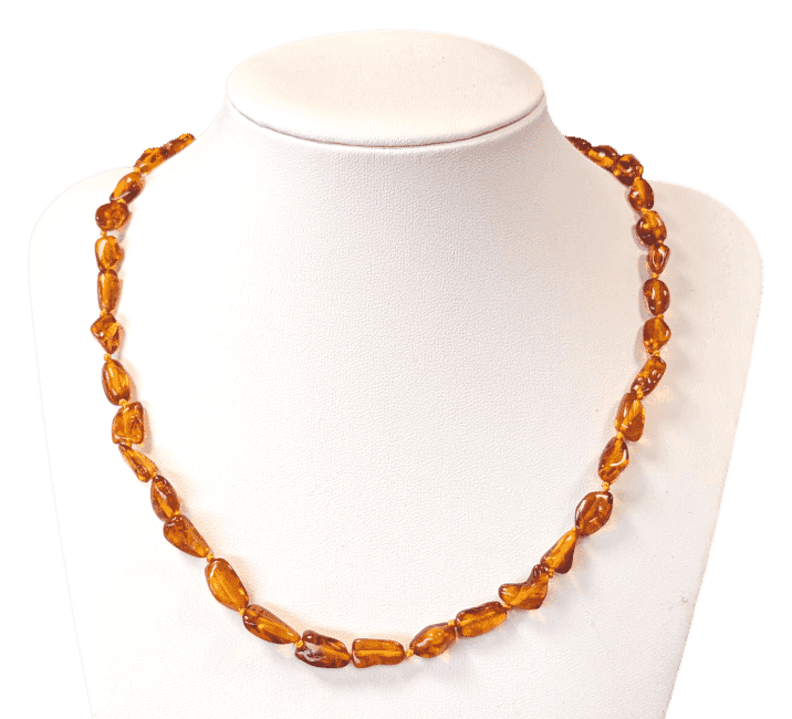 Collana di olivo adulto Cognac ambra baltica 45 cm