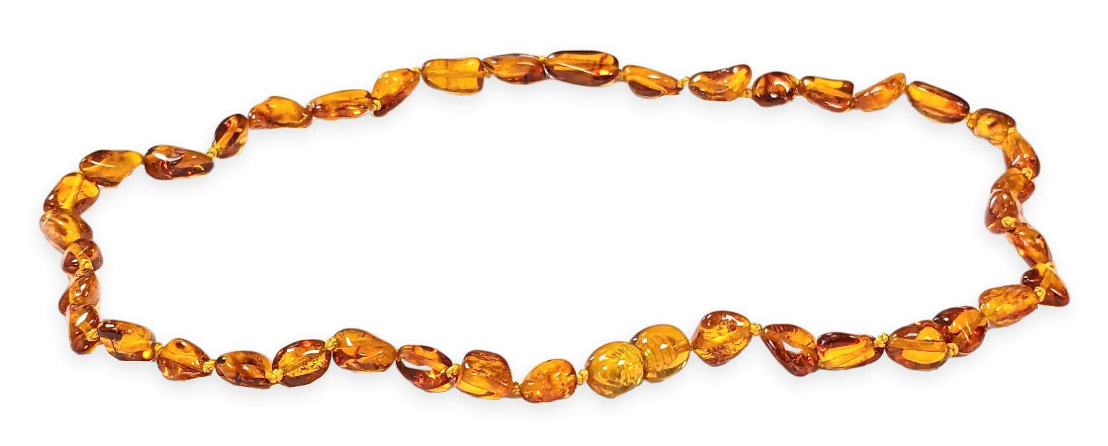 Collana di olivo adulto Cognac ambra baltica 45 cm