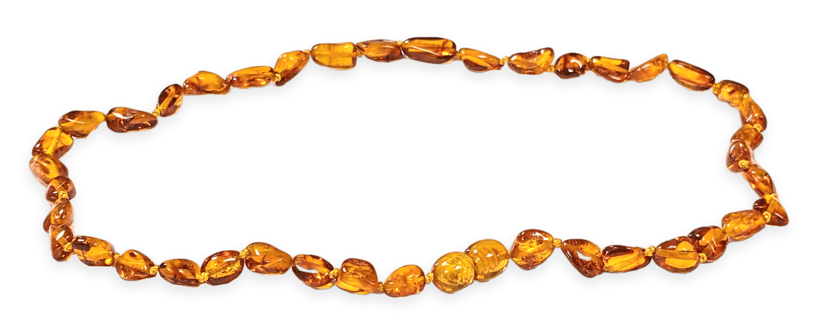 Collana di olivo adulto Cognac ambra baltica 45 cm