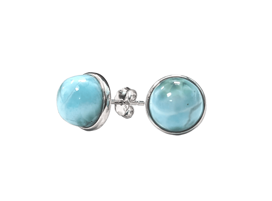 Orecchini in argento 925 Larimar AA 8mm