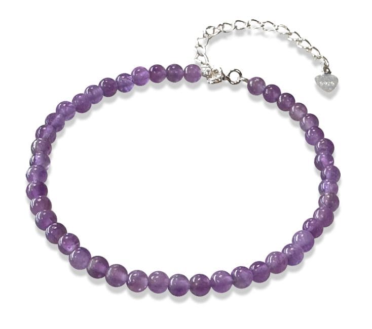incenso ad Bracciale Cuore Ametita Argento 925 3mm