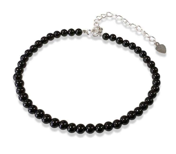 incenso ad Bracciale Cuore Onice Argento 925 3mm