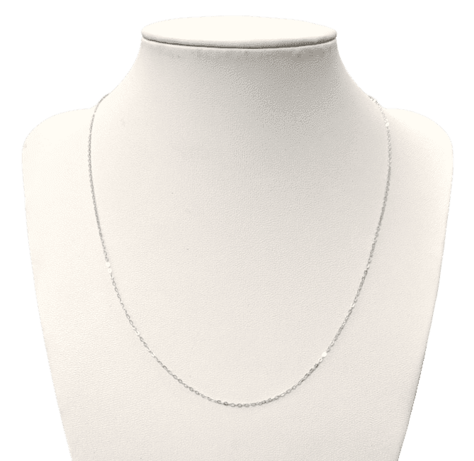 incenso ad Collana a catena in argento 925 regolabile Maglia ovale catena 45 cm