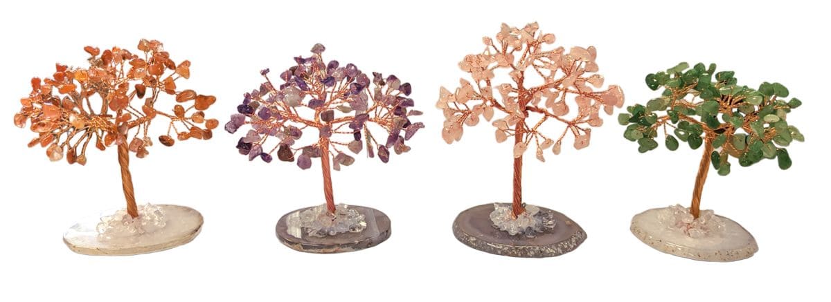 Albero della Vita Quarzo rosa su agata 12-13 cm