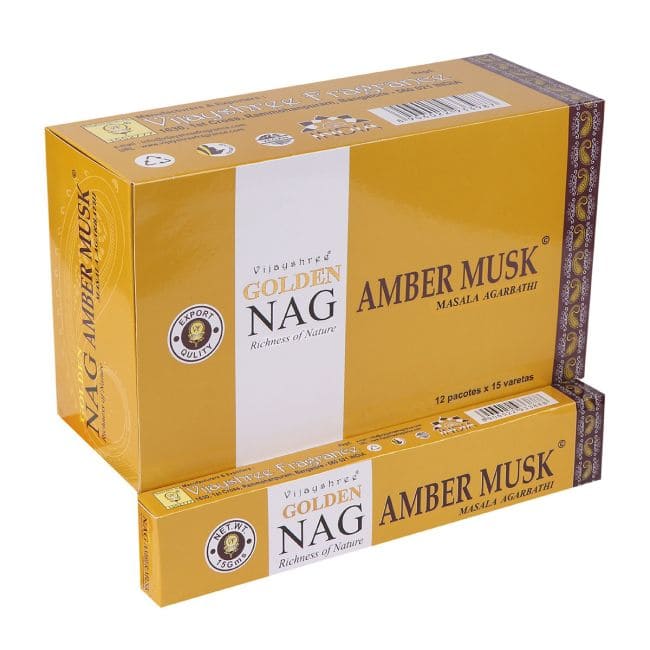 Vijayshree Golden Nag Ambra Muschio Incenso 15g