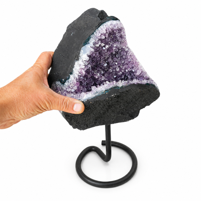 incenso ad Geode di ametista brasiliana A su base, 5,2 kg|it