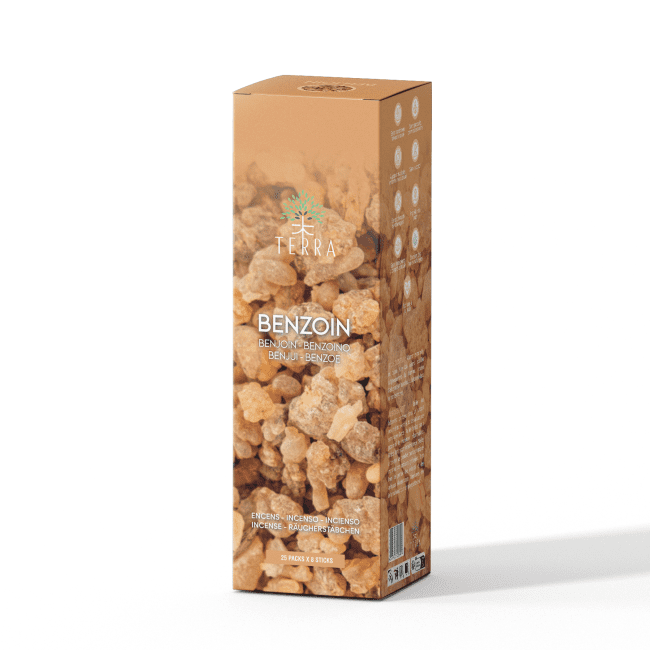 TERRA Incenso al benzoino 8 Bts senza carbone 12gr