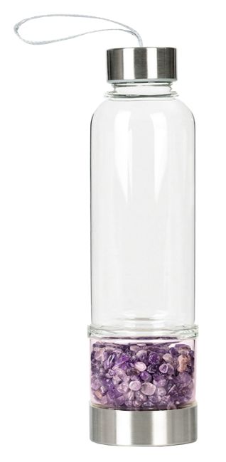 Bottiglia con cristalli di Ametista