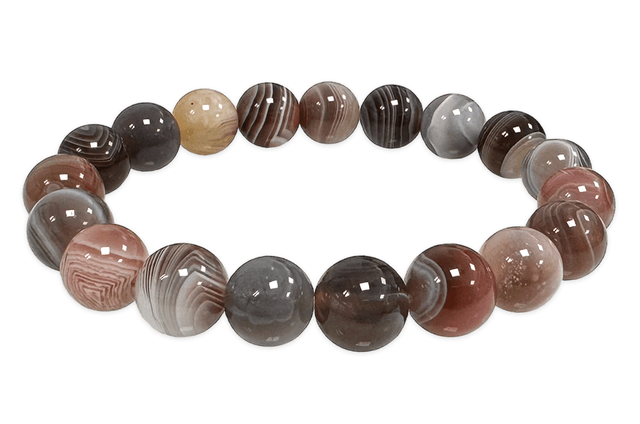 Bracciale Agata Botswana AA perles 10mm