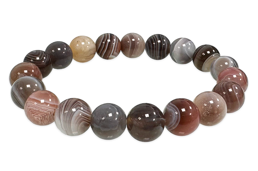incenso ad Bracciale Agata Botswana AA perles 10mm