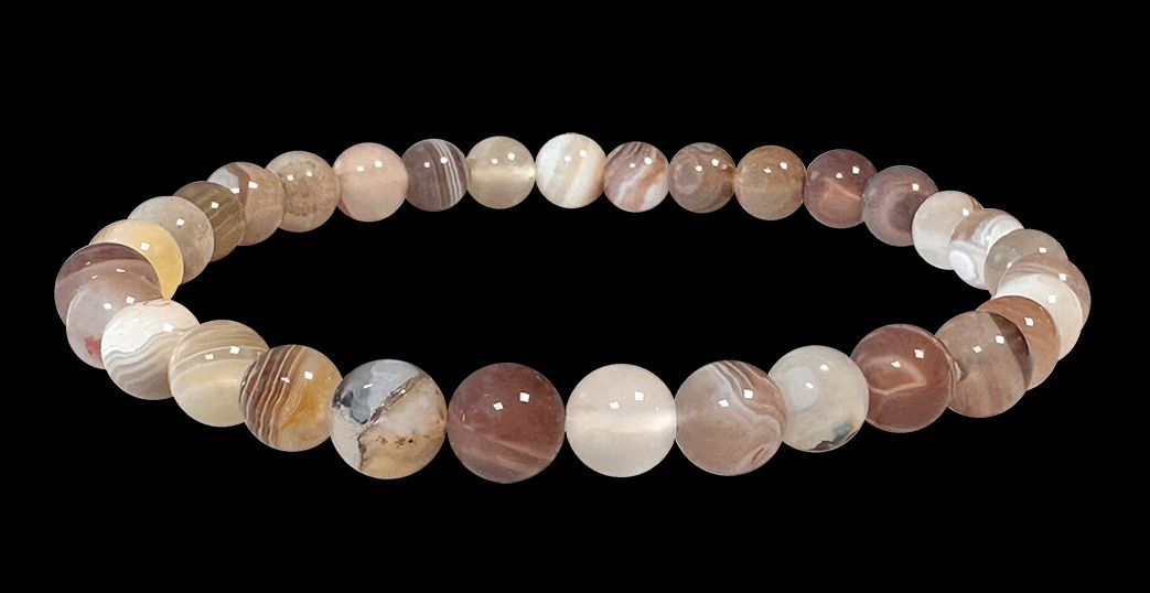 Bracciale Agata Botswana AA perles 6mm
