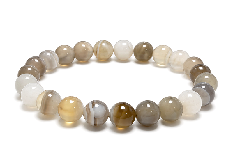 incenso ad Bracciale Agata Botswana A perle 8mm