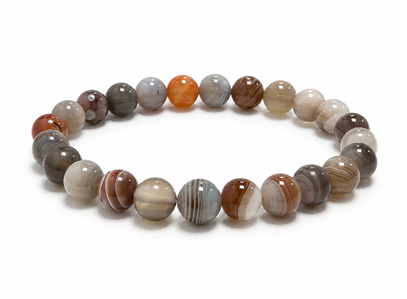 incenso ad Bracciale Agata Botswana AA perle 8mm