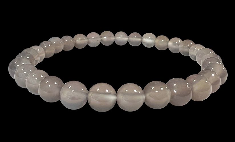 Bracciale Agate Grise A perles 6mm