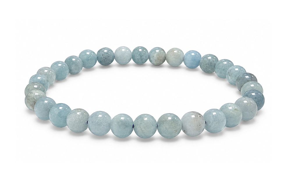 incenso ad Bracciale in Acquamarina A+ Perle 5,5–6,5 mm