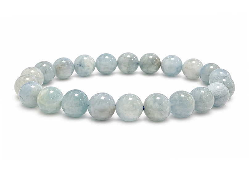 Bracciale Acquamarina A perle 8-9mm