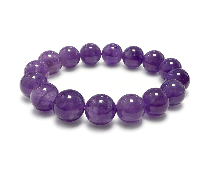 incenso ad Bracciale Ametista A perle 12mm