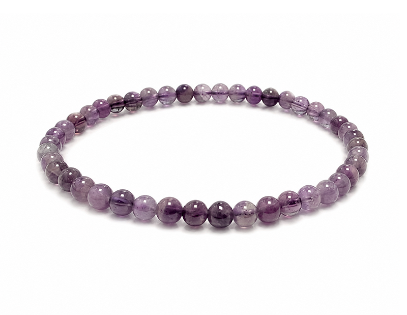 Bracciale Ametista A perle 4-5mm