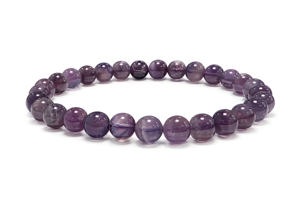 incenso ad Bracciale Ametista AB perle 6mm