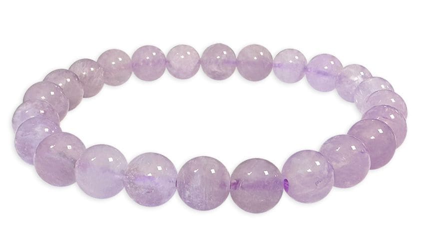 Bracciale con ametista lavanda con perline da 8 mm