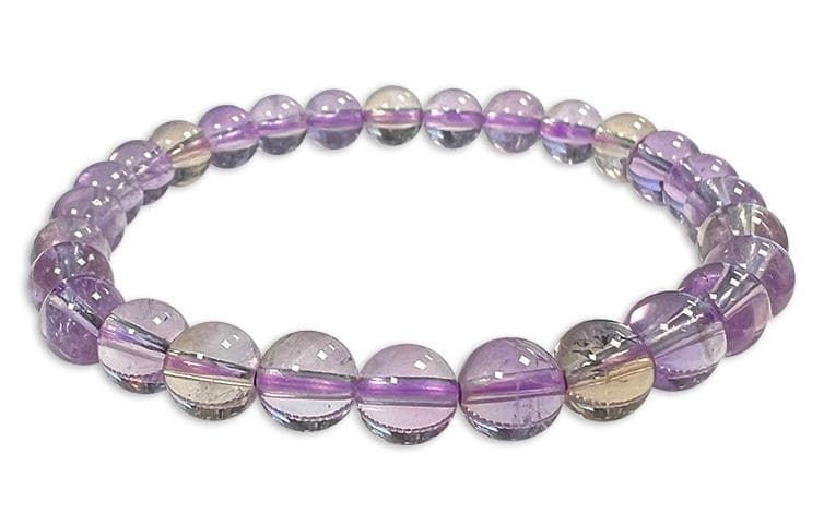 Bracciale Ametrina A perle 6mm