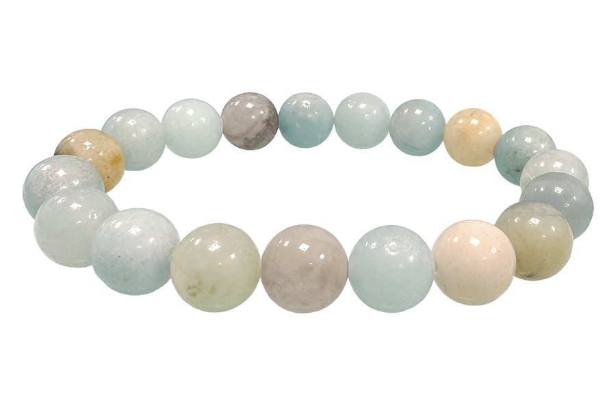 Bracciale Perle multicolori di amazzonite 10mm