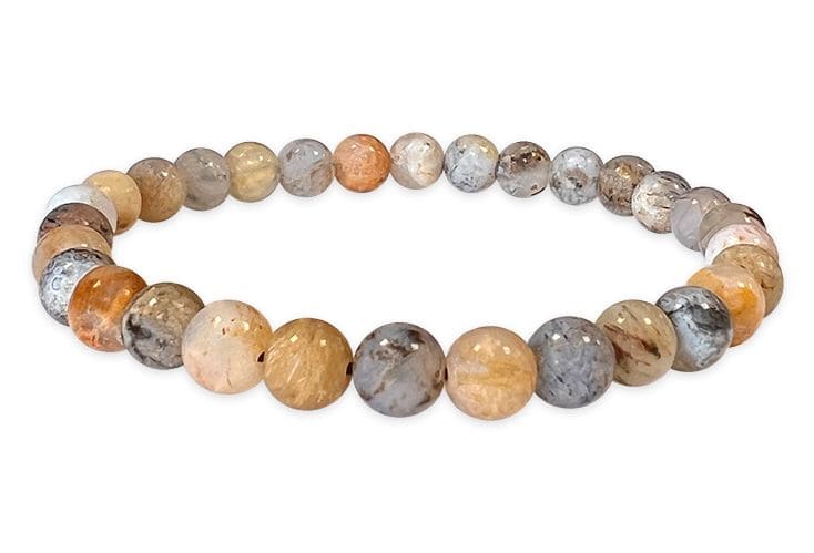 Bracciale di Agate Plume A da 6mm Perline