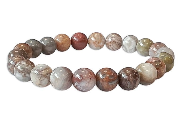 Bracciale di Agate Plume da 8mm Perline