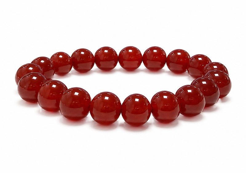 Bracciale in Agata Rossa A perle 10mm