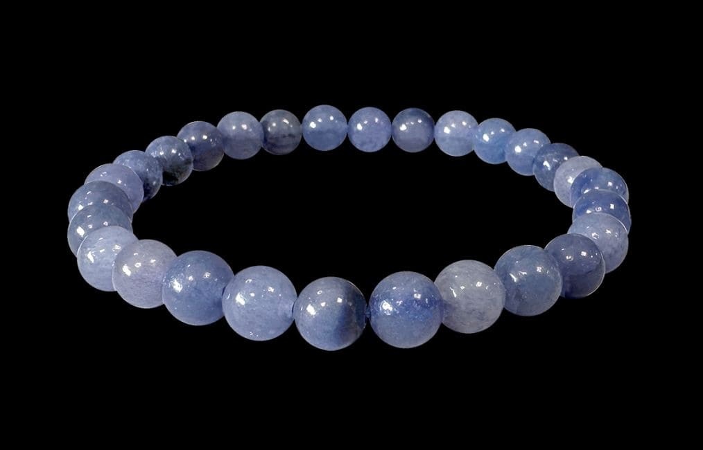 Bracciale Aventurine blu A perline 6mm