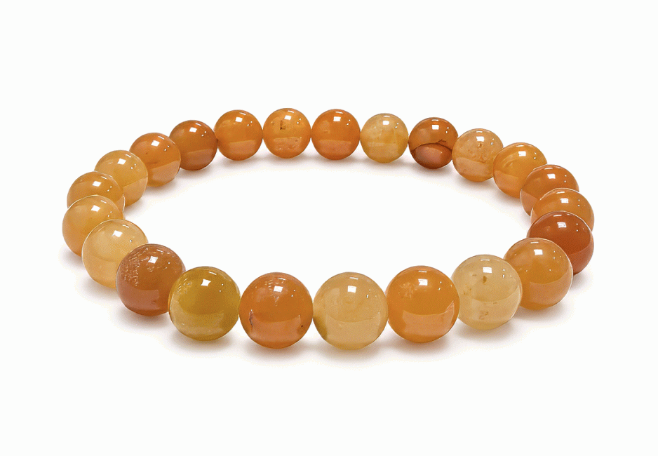 incenso ad Bracciale in Avventurina Arancione A perle 8mm