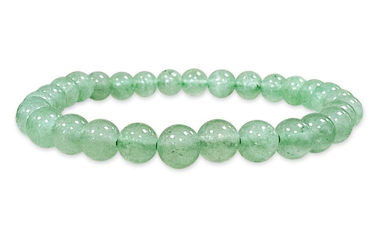 Bracciale Aventurine verde perline 6mm